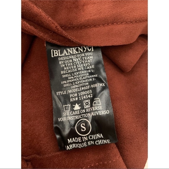 Blank NYC Cloud Nine Draped Wrap Jacket Convertible Faux Suede Leather - Picture 8 of 9